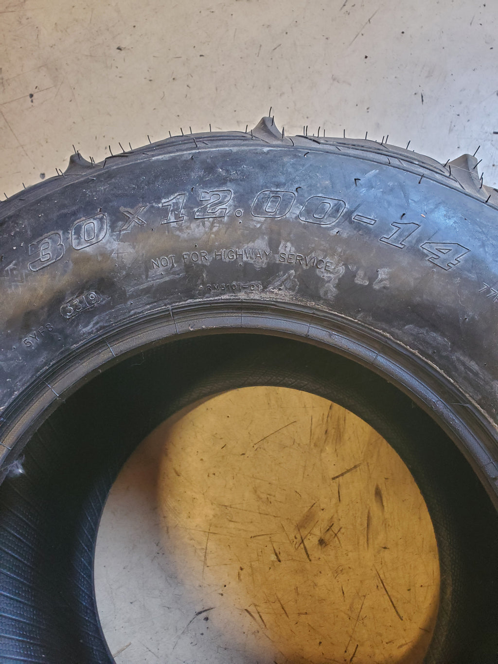 NOS TUSK SAND LITE BSW 30 12 14 77F 2PLY SAND TIRE 1265375