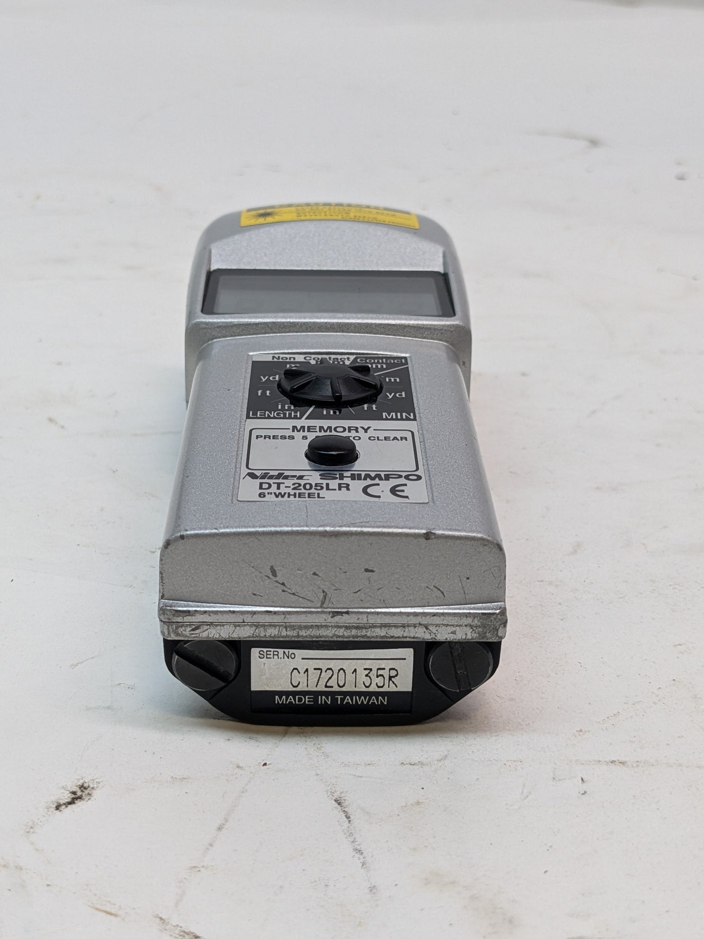 USED SHIMPO DT-205LR COMBINATION LED TACHOMETER, LASER SENSOR, CONTACT ADAPTER FOR USE