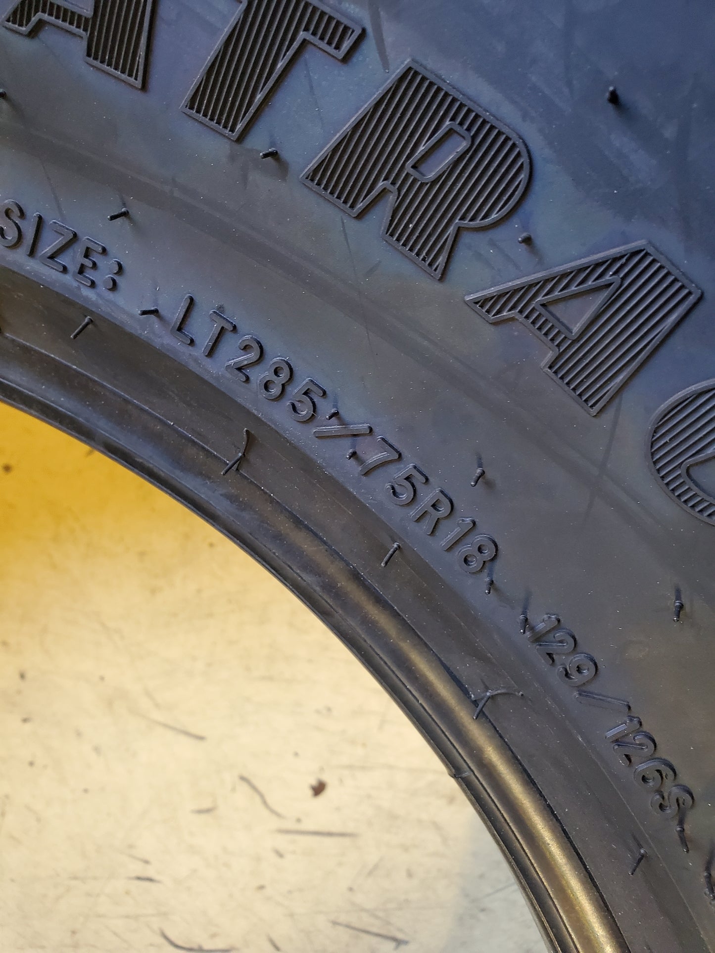 GOODYEAR WRANGLER DURATRAC RT LT 285 75 18 129/126S 10PLY RUGGED TIRE 176300991