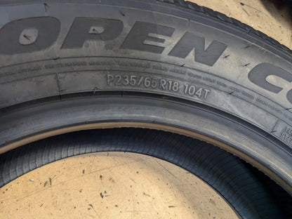NOS TOYO  OPEN COUNTRY H/T BSW P 235 65 18 104T SL ALL SEASON TIRE 36240