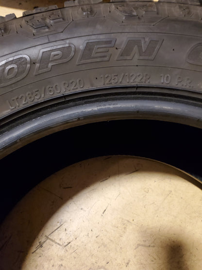 USED 12/32" TOYO OPEN COUNTRY A/T II LT 285 60 20 125/122R 10PLY TIRE 353110