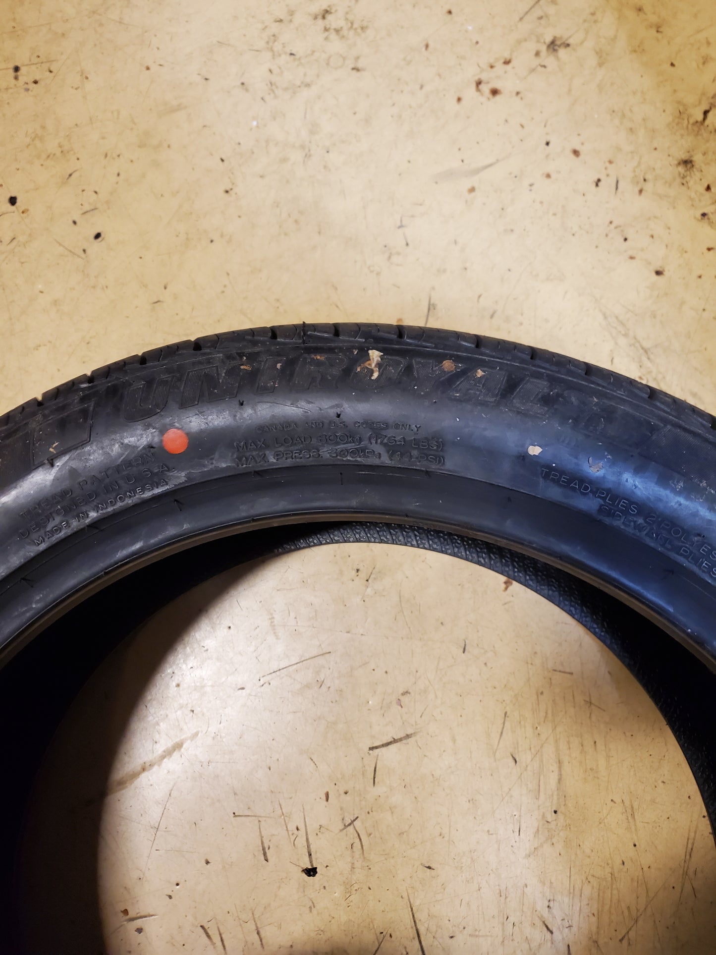 UNIROYAL TIGER PAW TOURING A/S BSW P 255 45 18 100V ALL SEASON TIRE 36294