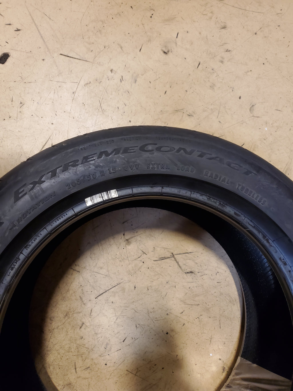 2 CONTINENTAL EXTREMECONTACT FORCE BSW P 205 50 15 89V XL PERFORMANCE TIRE 0312234