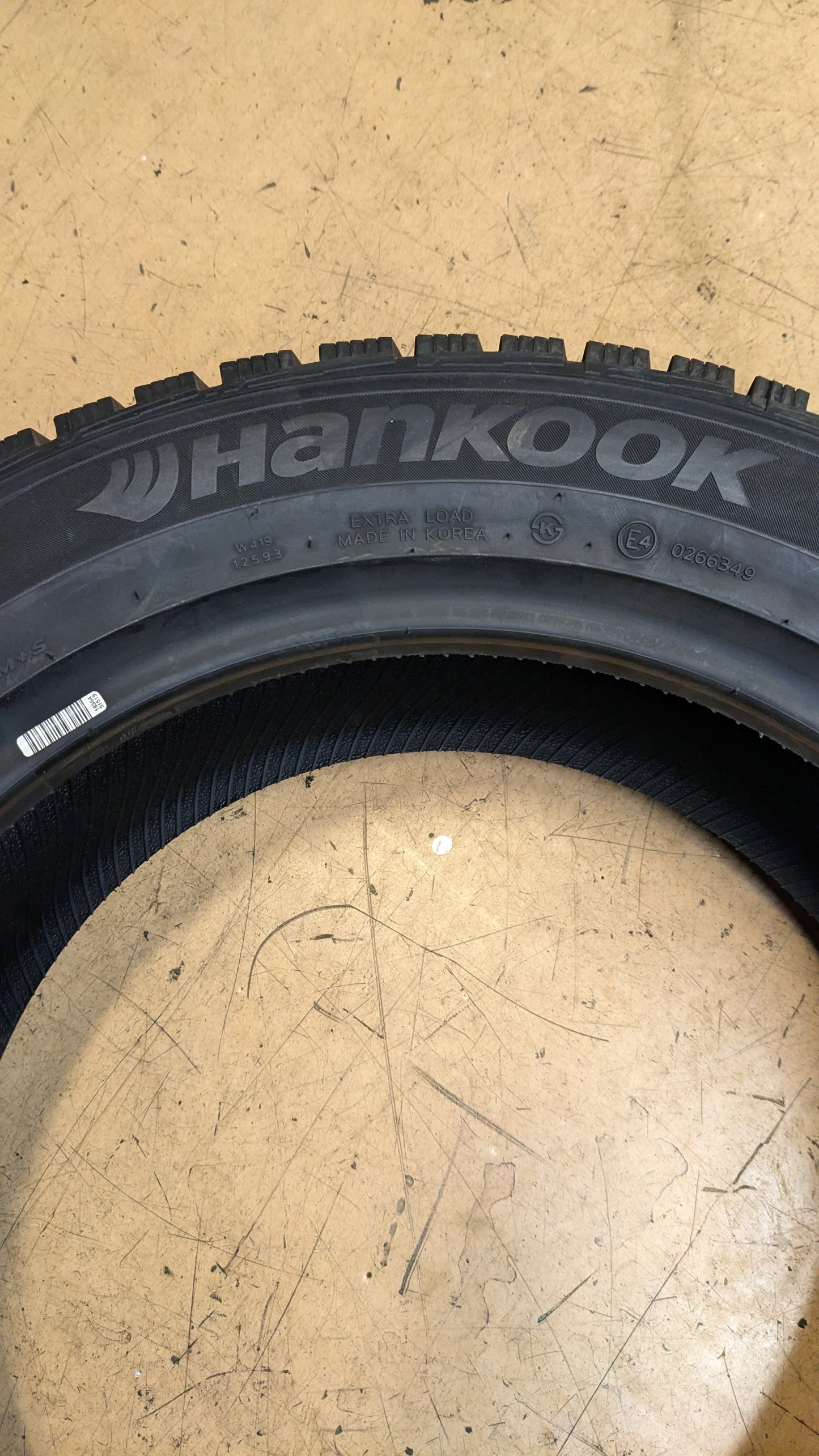 NOS HANKOOK WINTER I PIKE RS BSW P 225 55 17 101T XL WINTER TIRE 1014411