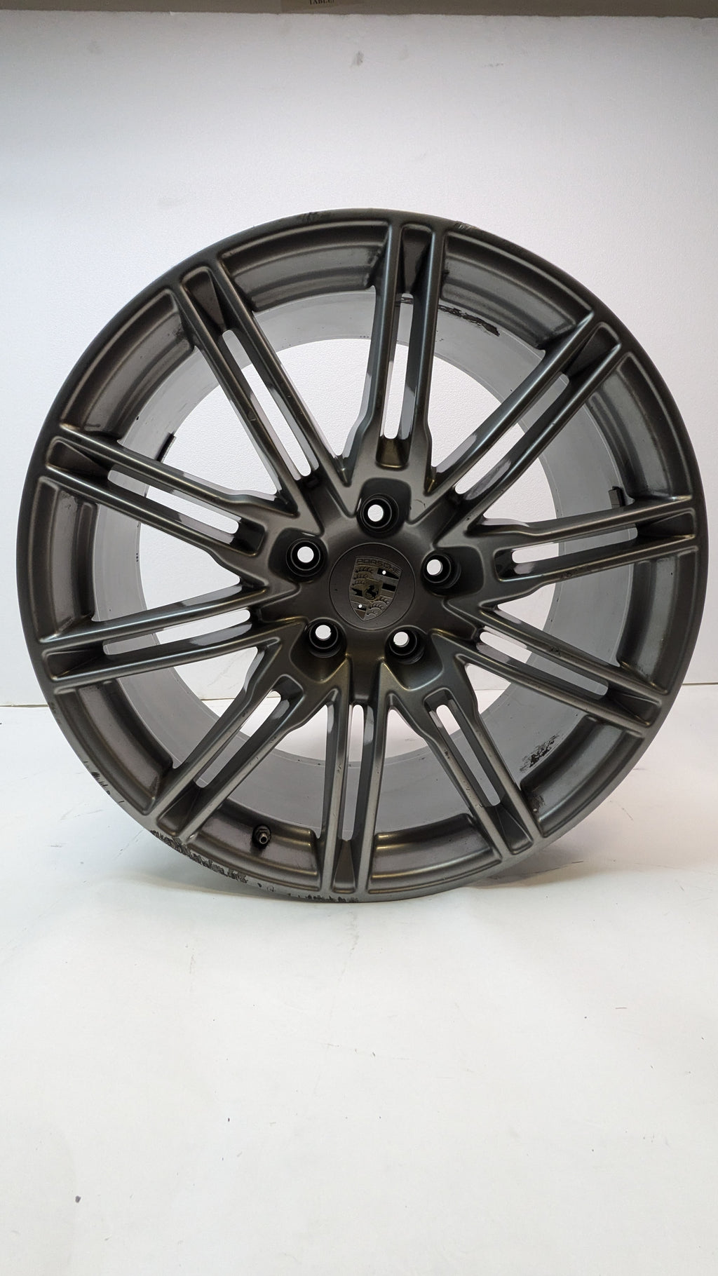 4 USED GENUINE PORSCHE CAYENNE 21X10 ET 60 5LUG SILVER WHEELS 7P5.601.025.H