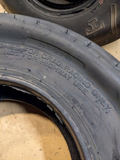 2 MICKEY THOMPSON ET DRAG 28 9 15 DRAG SLICK RACING TIRES 250846