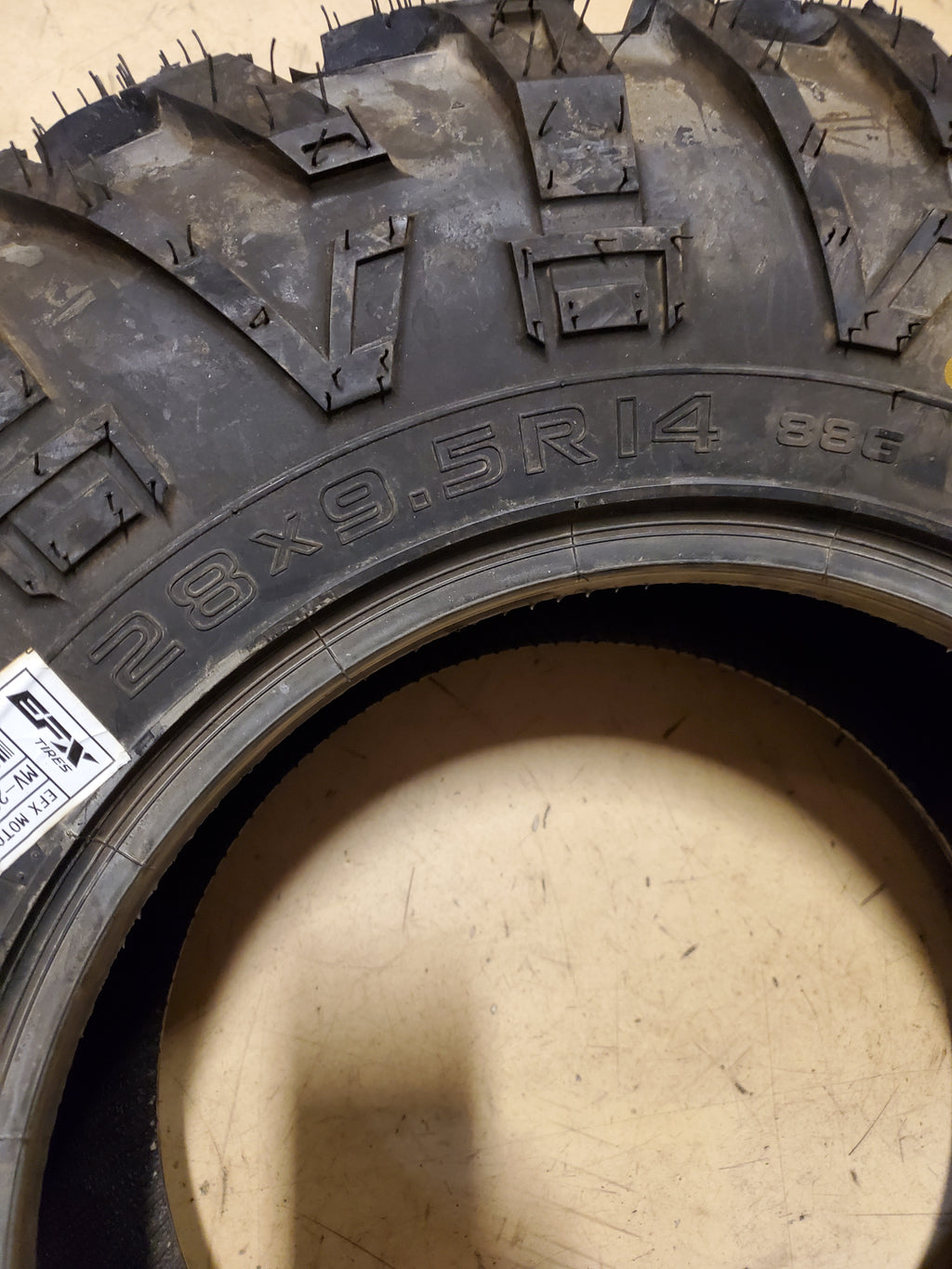 NOS EFX MOTOVATOR BSW 28 9.5 14 88G 8PLY ATV/UTV TIRE MSMV289514
