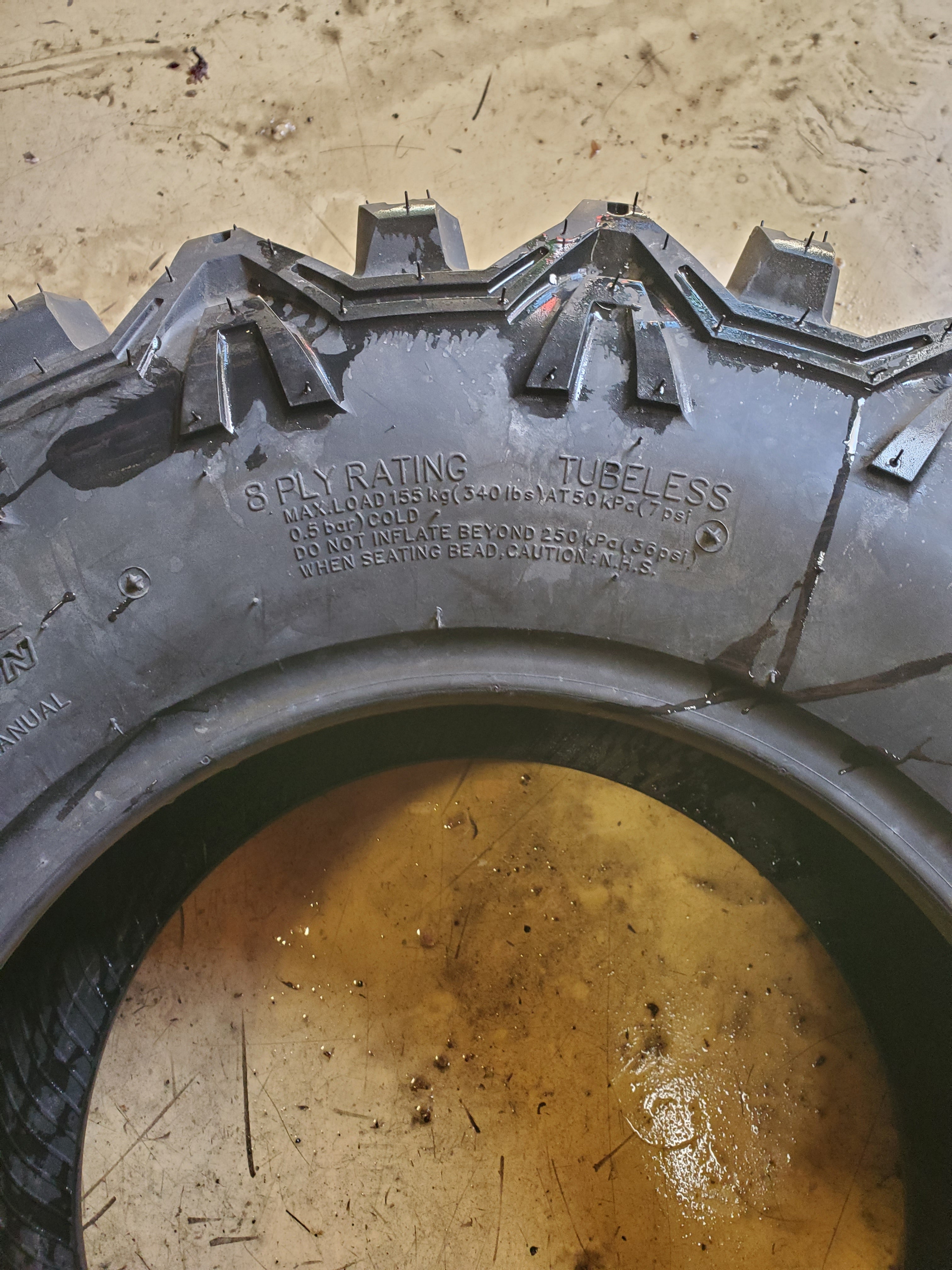 KENDA BEAR CLAW HTR K587 BSW AT 25 8 12 8PLY ATV/UTV TIRE 085871245D1