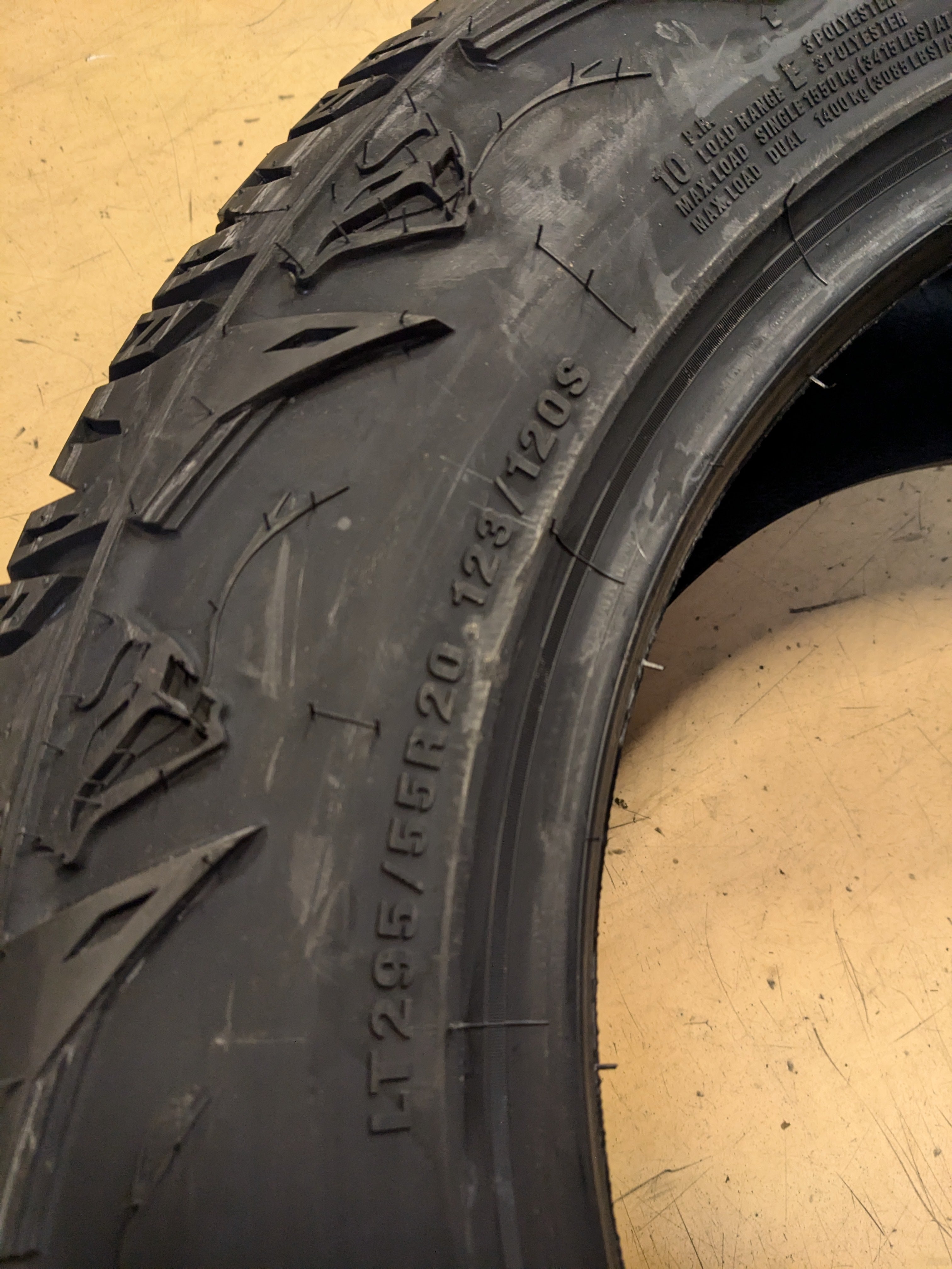(KSL ONLY) 4 RADAR RENEGADE A/T PRO BSW LT 295 55 20 123/120S LRE 10PLY ALL TERRAIN TIRE RAFDTW0065