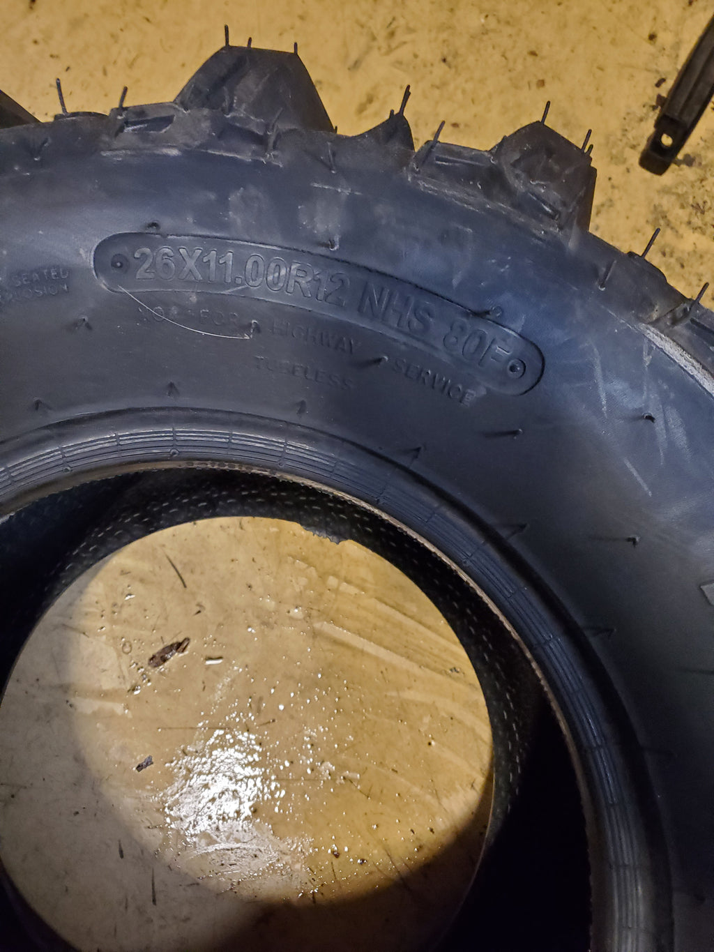 USED ITP MUD LITE XTR BSW  26 11 12 80F 6PLY ATV/UTV TIRE 560388