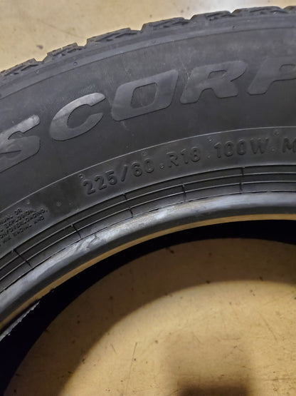 2 PIRELLI SCORPION WEATHERACTIVE BSW P 225 60 18 100W ALL WEATHER TIRE 4164000