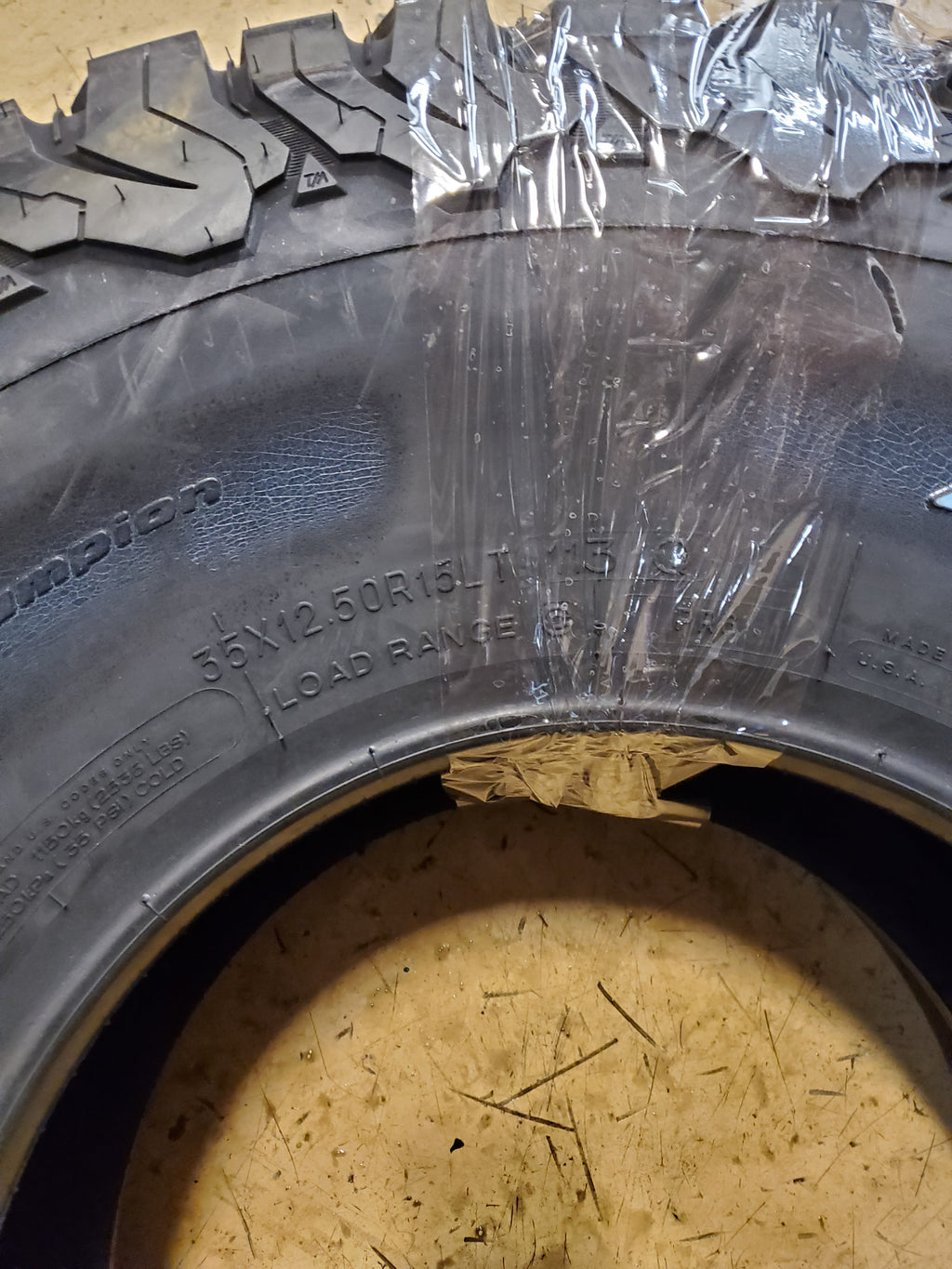 BFGOODRICH ALL-TERRAIN T/A KO2 BSW LT 35 12.5 15 113Q 6PLY TIRE 33572