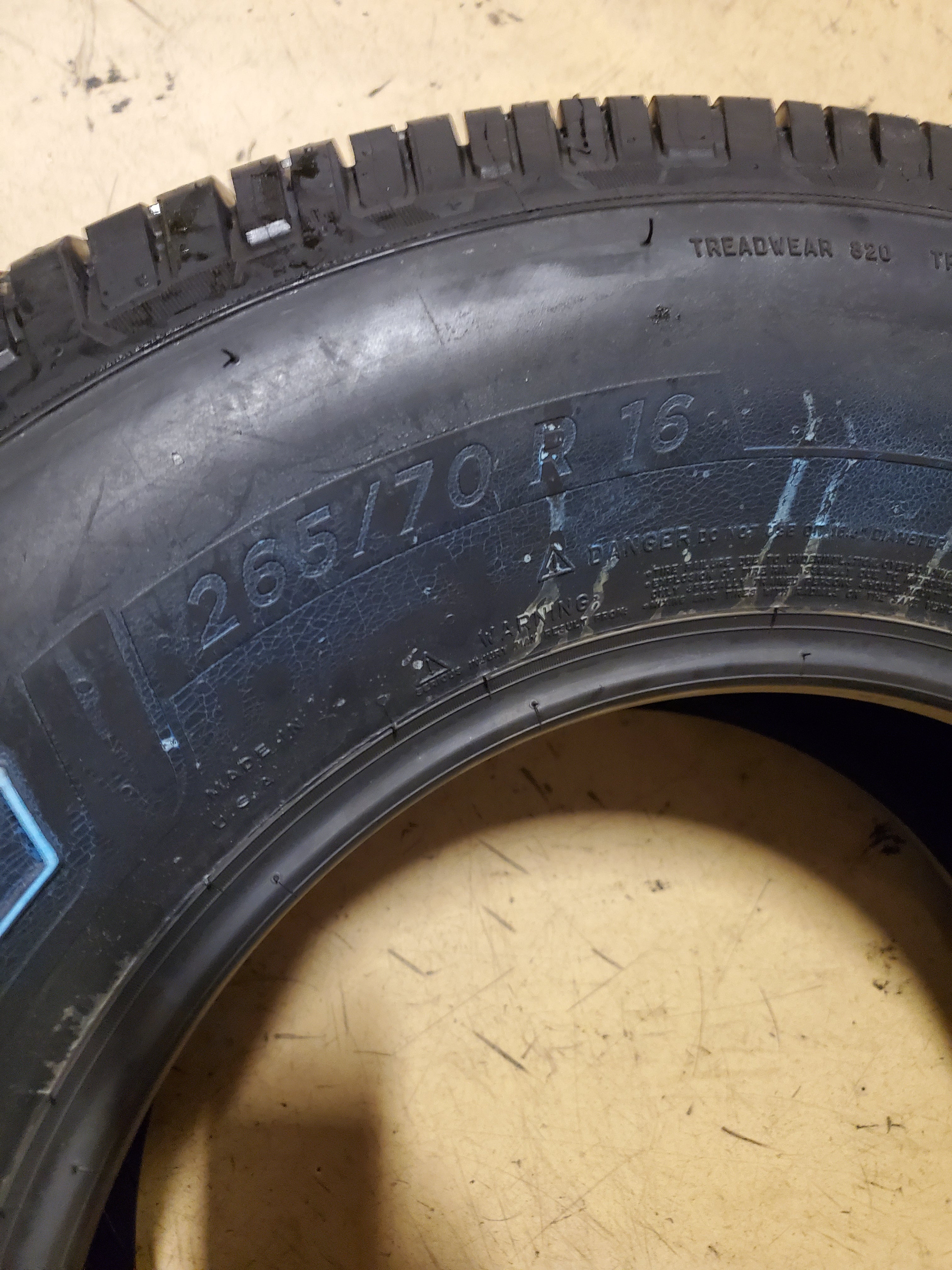 MICHELIN DEFENDER LTX M/S 2 OWL P 265 70 16 116T XL ALL SEASON TIRE 93928