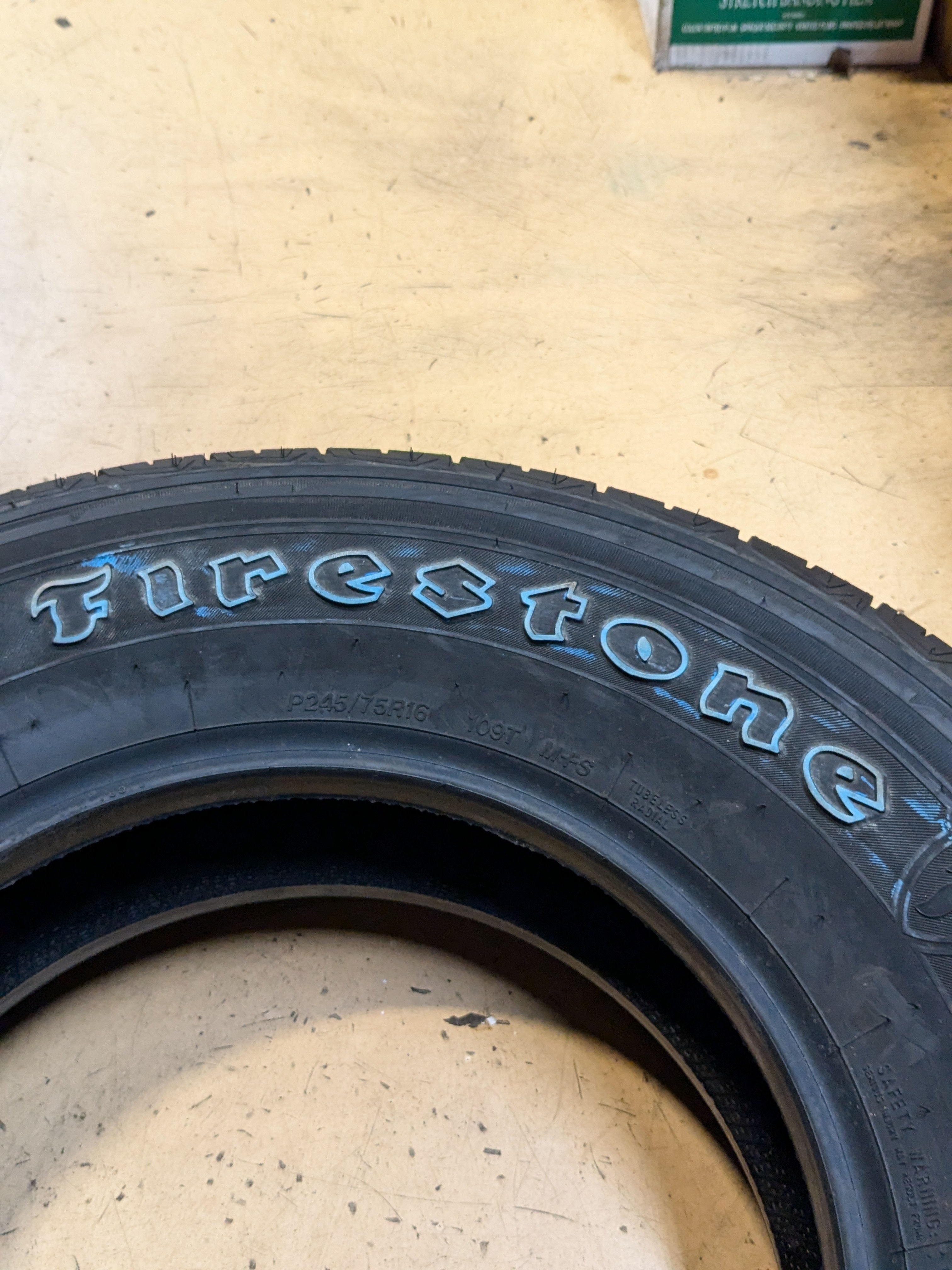 NEW OLD STOCK FIRESTONE DESTINATION LE2 RWL P 245 75 16 109T SL ALL SEASON TIRE 097657