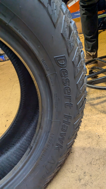 ACHILLES DESERT HAWK BSW LT 285 65 20 126/123S 10 PLY TERRAIN TIRE ADK67