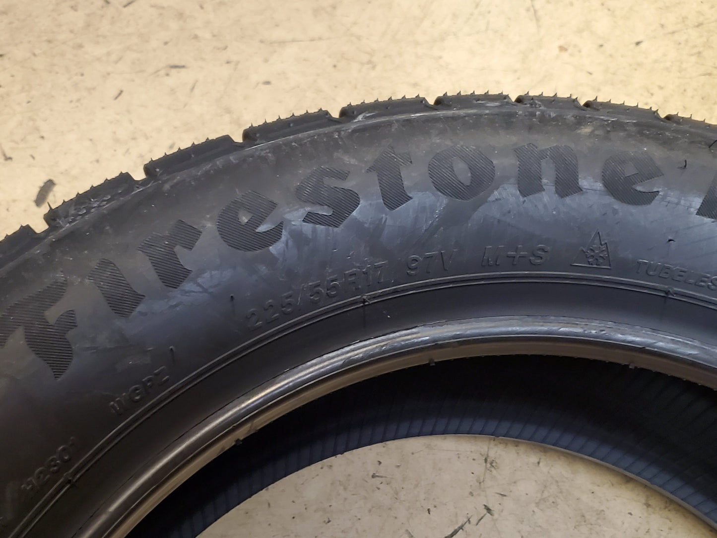 2 FIRESTONE WEATHERGRIP BSW P 225 55 17 97V ALL SEASON TIRE 011546