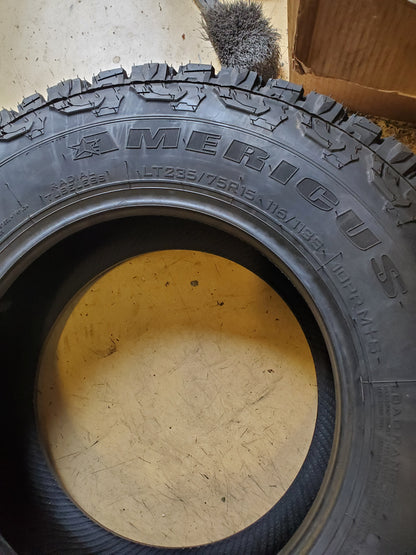 2 AMERICUS RUGGED A/TR BSW LT 235 75 15 116/113S 10PLY ALL TERRAIN TIRE AMD1723