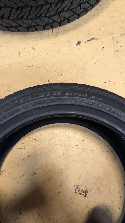 KUMHO ECSTA SPORT A/S PA71 BSW P 245 40 18 97Y XL ALL SEASON TIRE 2373663