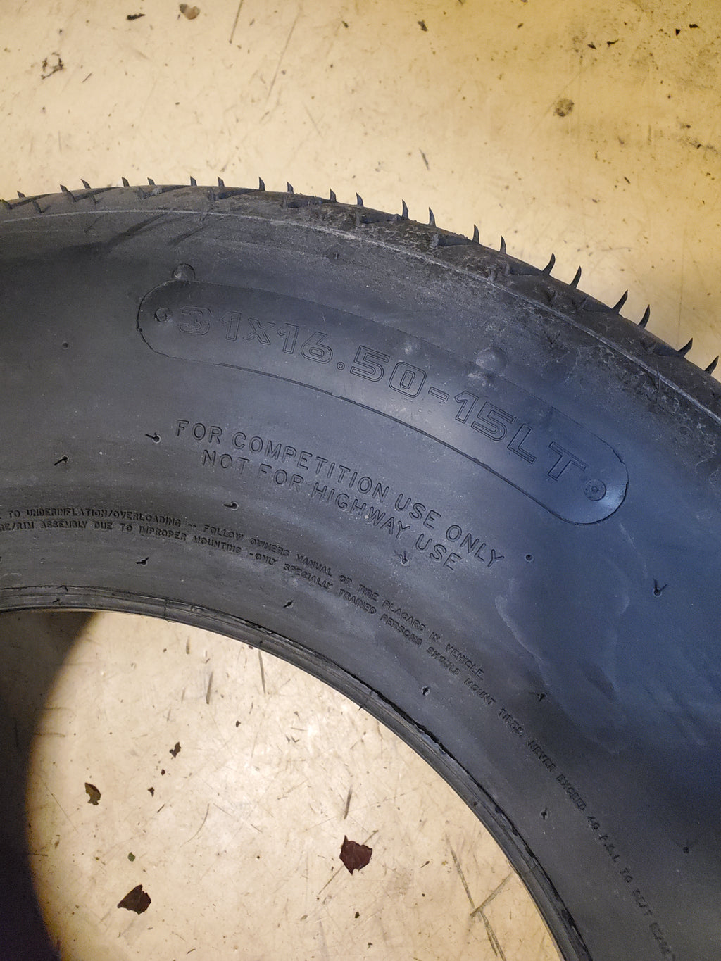96 1/4" HOOSIER QUICK TIME BSW LT 31 16.5 15 PERFORMANCE TIRE 17140QT