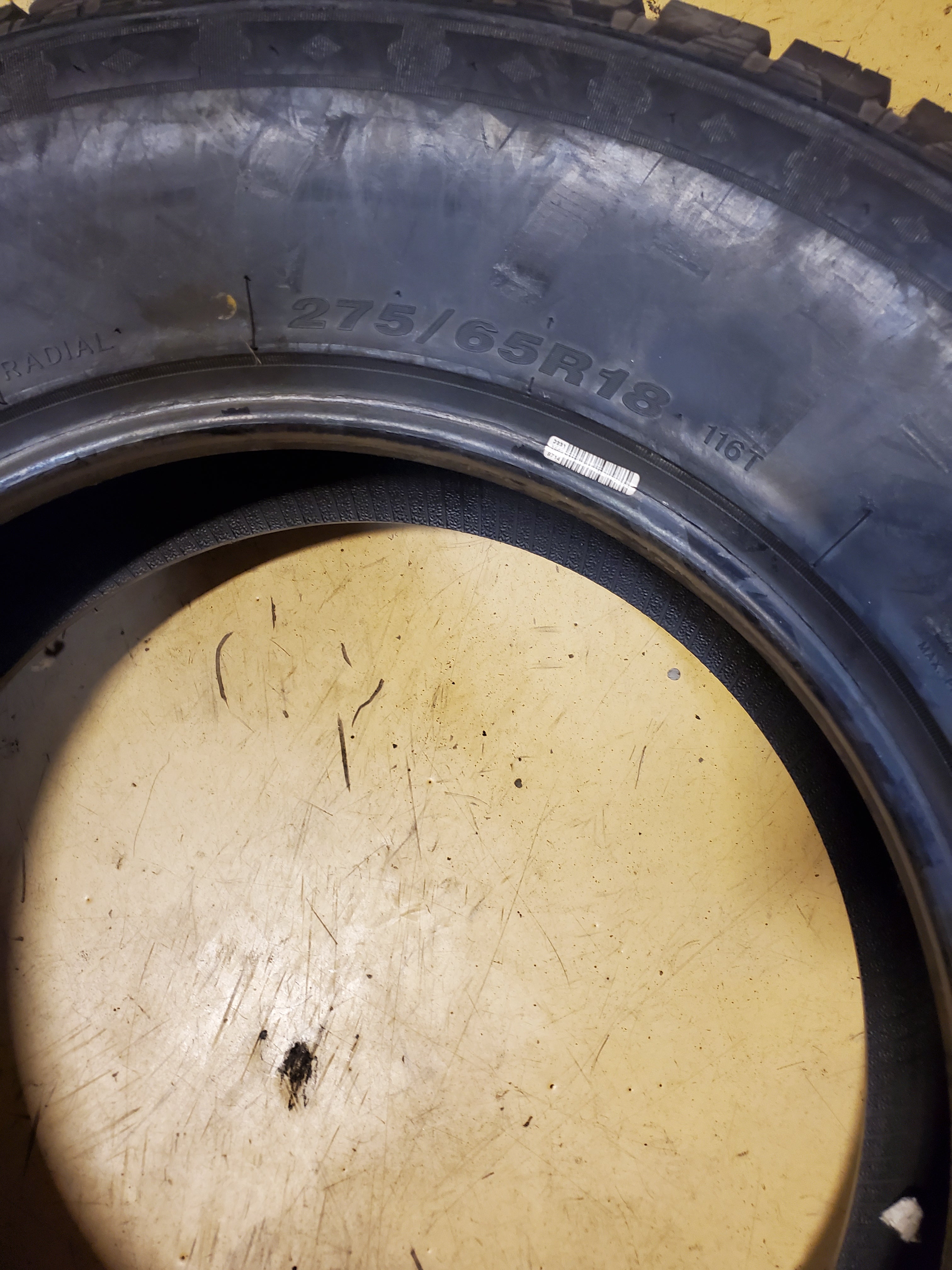 (KSL ONLY) 4 TRAIL GUIDE ALL TERRAIN OWL P 275 65 18 116T ALL TERRAIN TIRES TGT63
