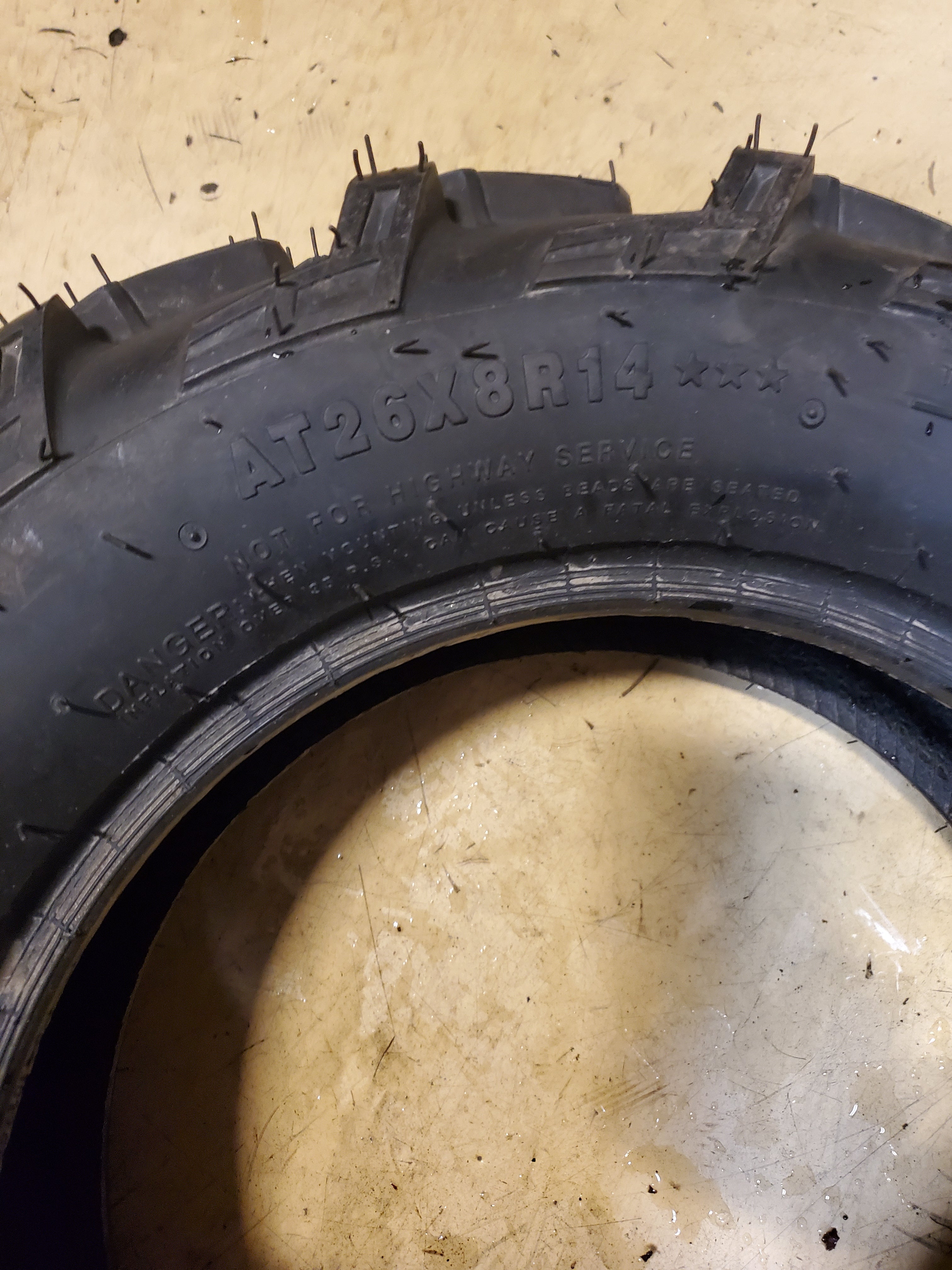 CARLISLE POLARIS PXT BSW AT 26 8 14 ATV/UTV TIRE 560356