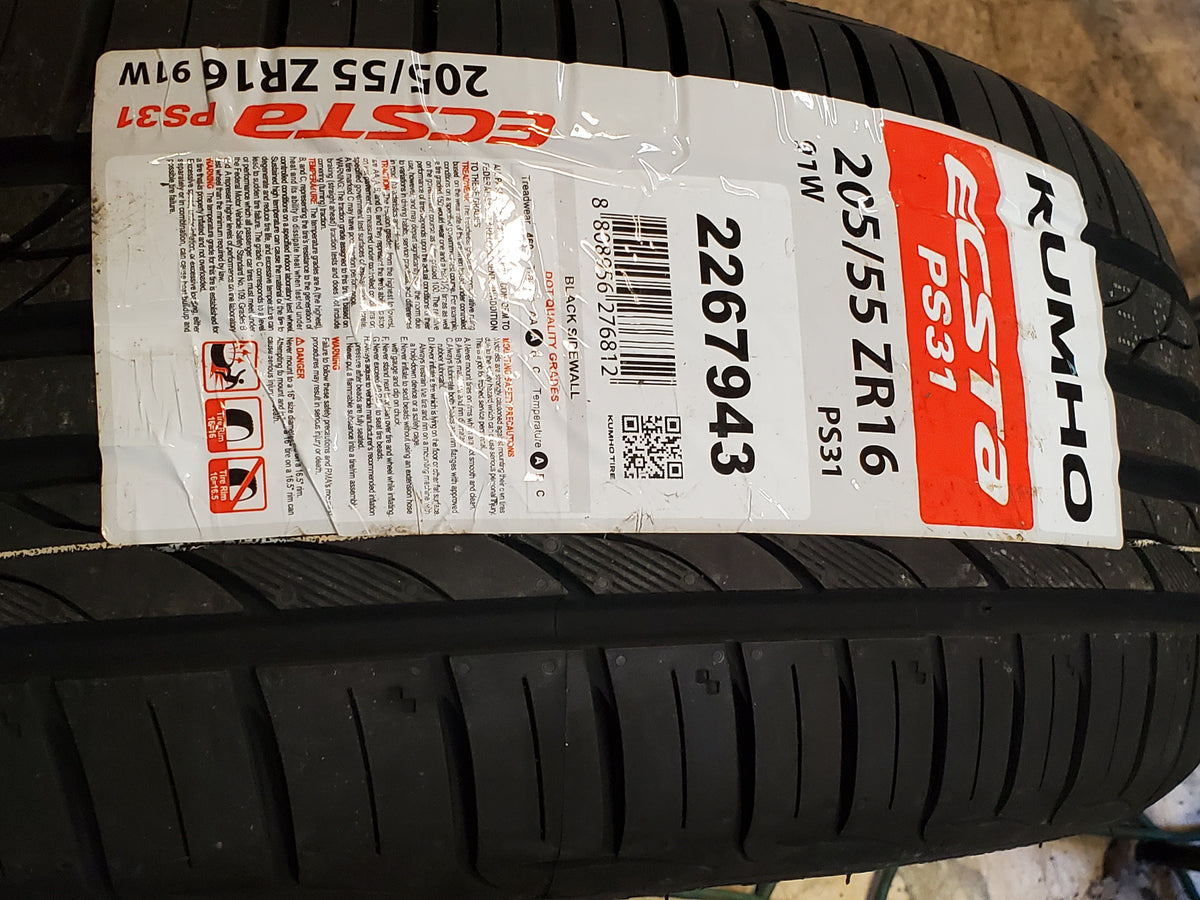 KUMHO ESCTA PS31 BSW P 205 55 16 91W UHP TIRE 2267943