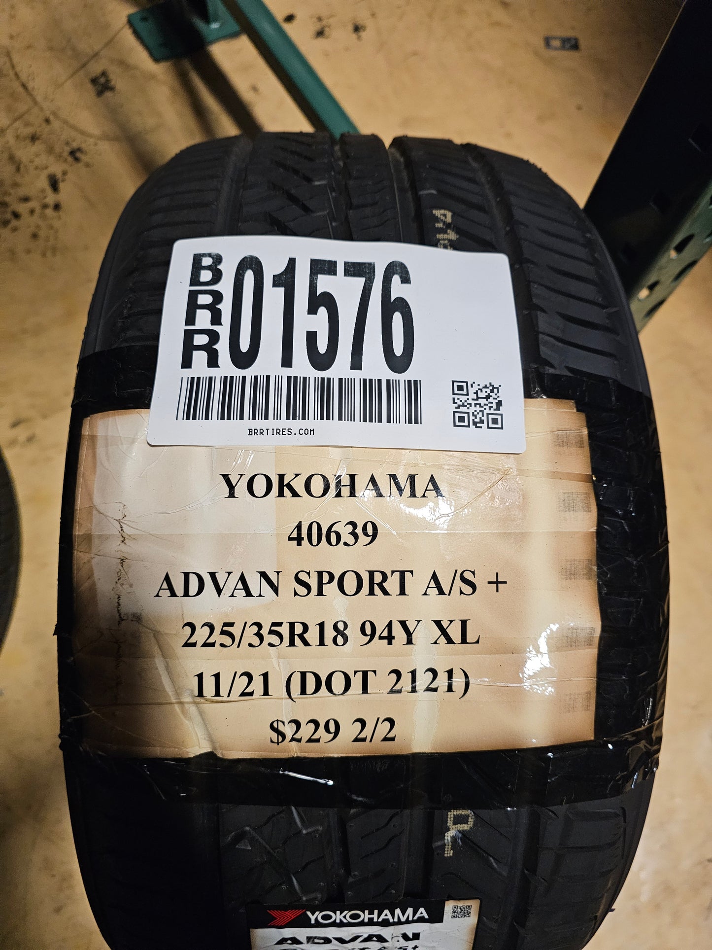 2 YOKOHAMA ADVAN SPORT AS PLUS P 255 35 18 94Y XL ALL SEASON TIRES 40639