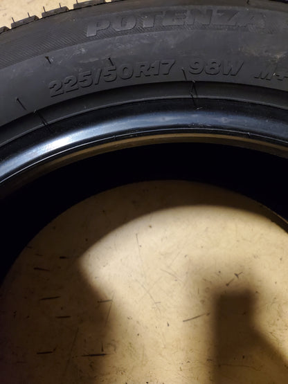 BRIDGESTONE POTENZA SPORT AS BSW P 225 50 17 98W UHP TIRE 011924