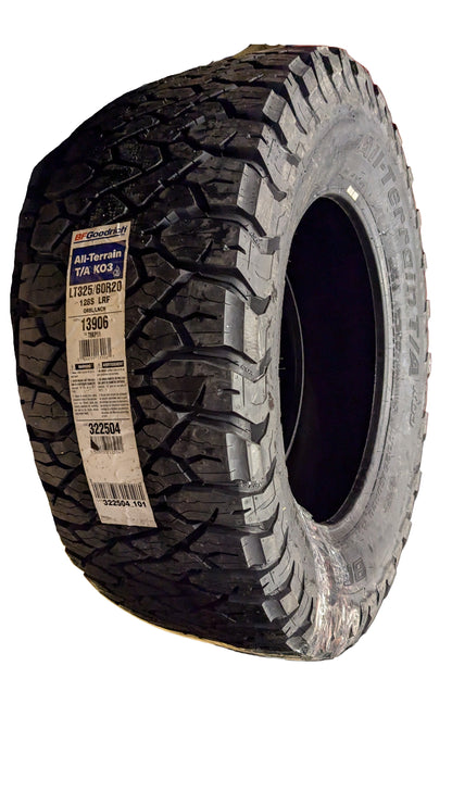 BFGOODRICH ALL TERRAIN T/A KO3 BSW LT 325 60 20 128S 12PLY ALL TERRAIN TIRE 13906
