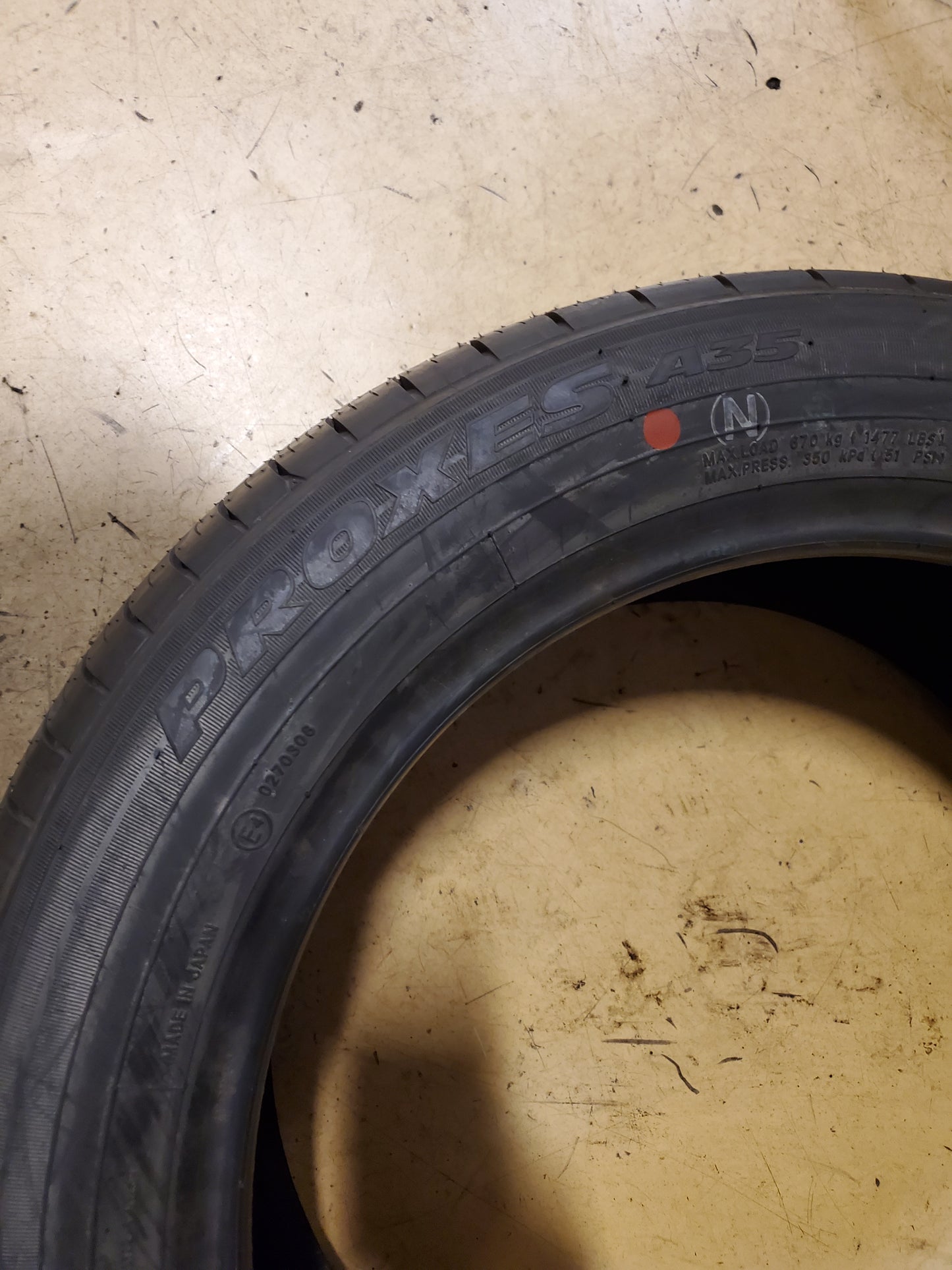 NOS TOYO PROXES PXA35 BSW P 215 55 17 94V PERFORMANCE TIRE 238060