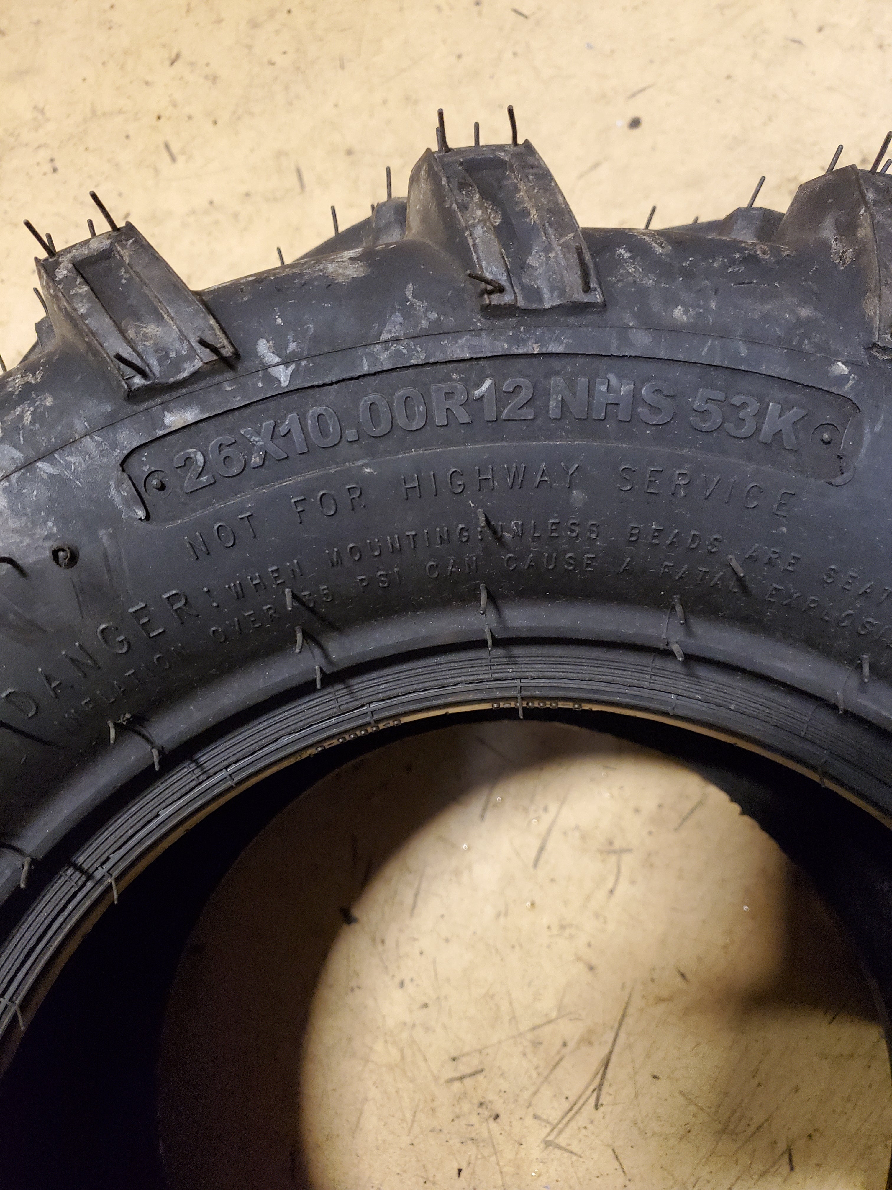 CARLISLE ACT BSW  26 10 12 53K 2PLY ATV/UTV TIRE 560442