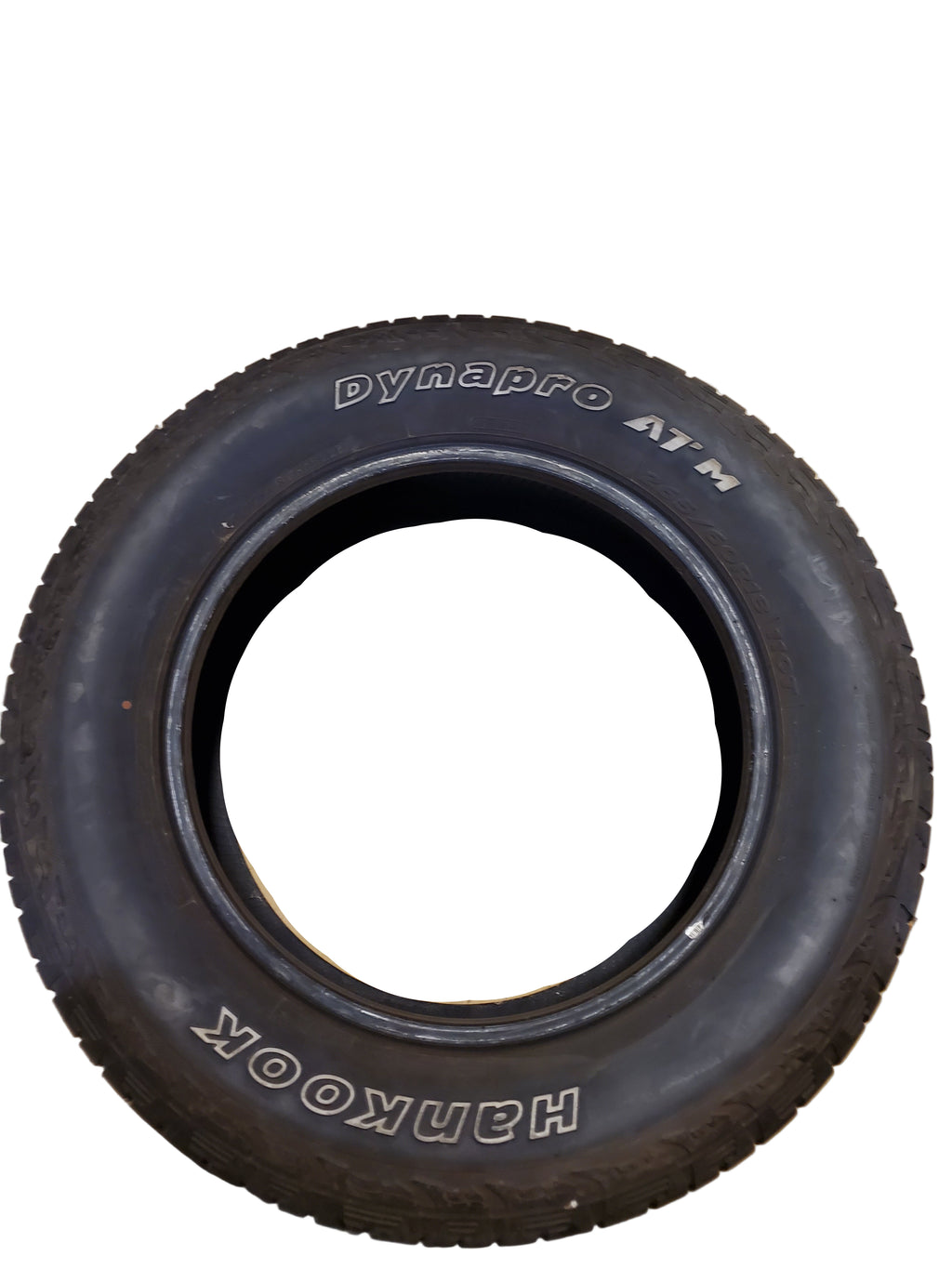 2 USED 10/32" HANKOOK DYNAPRO ATM OWL P 265 60 18 110T  ALL TERRAIN TIRE 1021751