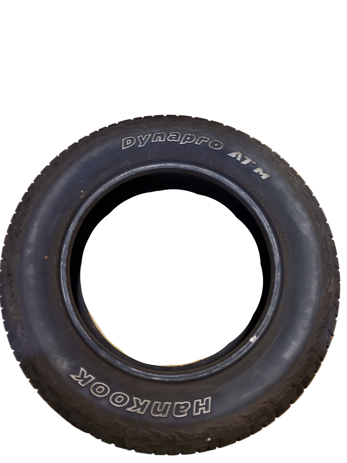 2 USED 10/32" HANKOOK DYNAPRO ATM OWL P 265 60 18 110T  ALL TERRAIN TIRE 1021751