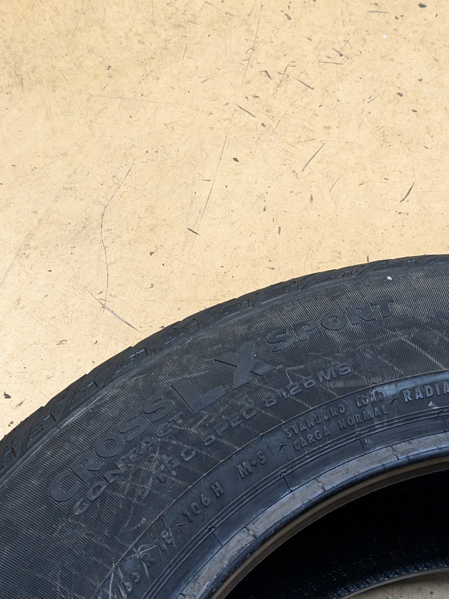 CONTINENTAL CROSSCONTACT LX SPORT TPC SPEC P 235 65 18 106H SL ALL SEASON TIRE 15507900000