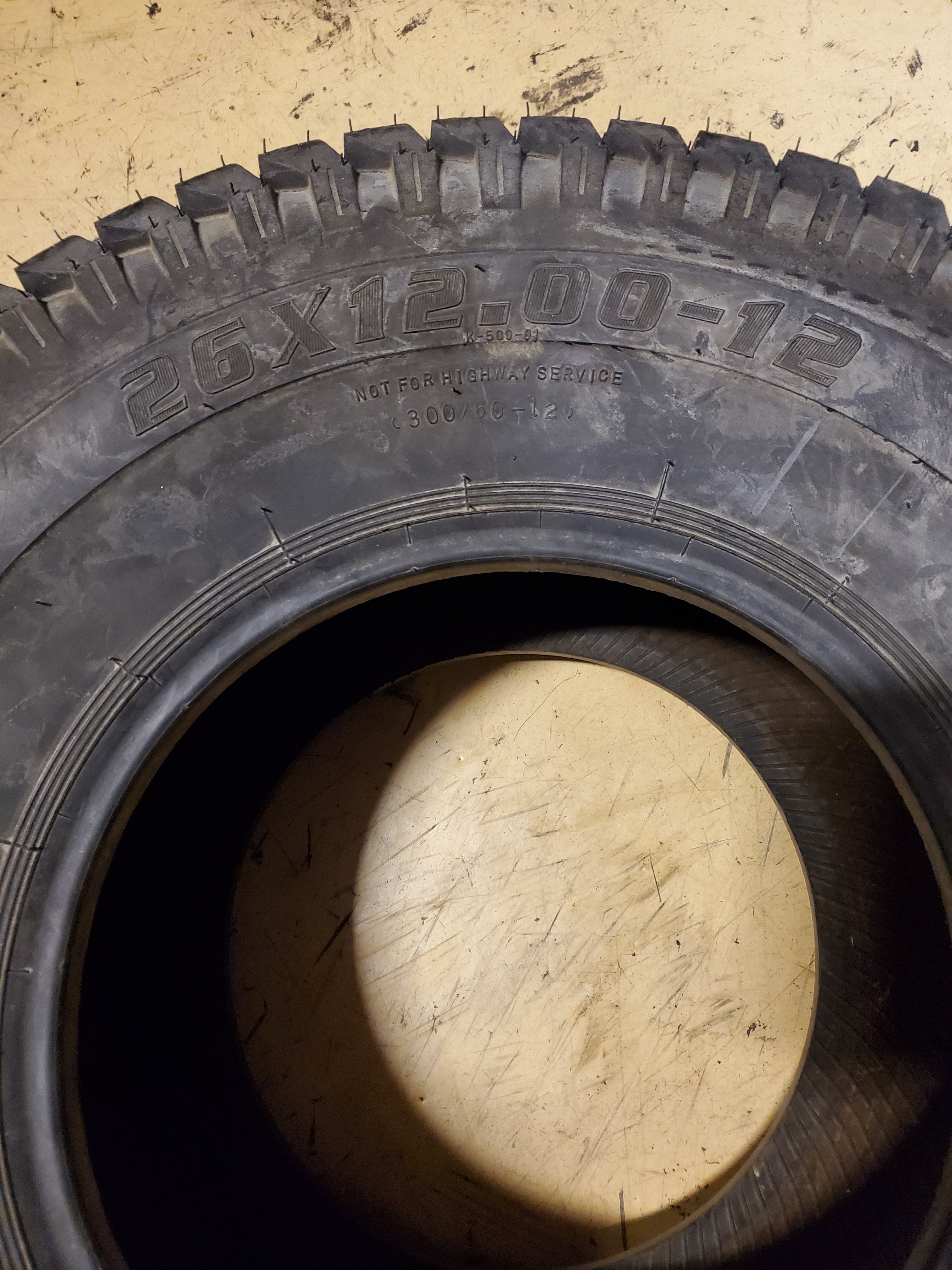 KENDA SUPER TURF K500 BSW 26 12 12 8PLY LAWN TIRE 105001270D1