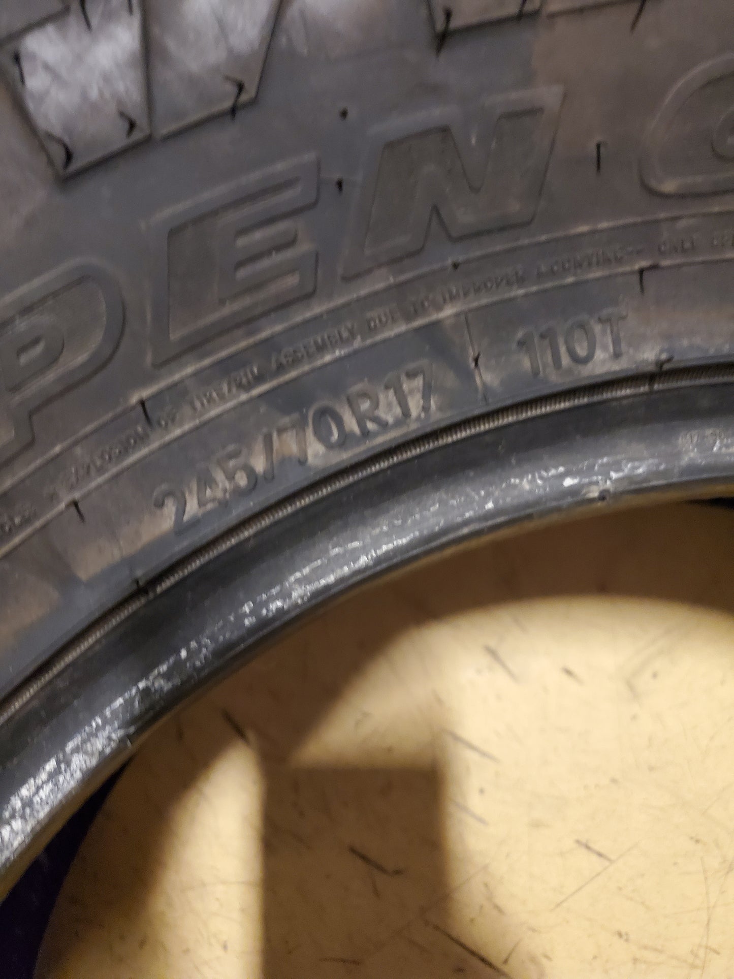 TOYO OPEN COUNTRY A/T III BSW P 245 70 17 110T ALL TERRAIN TIRE 356230