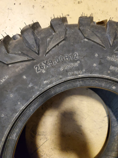QUADBOSS QBT454 BSW  26 9 12 6PLY ATV/UTV TIRE WD26091206TR01