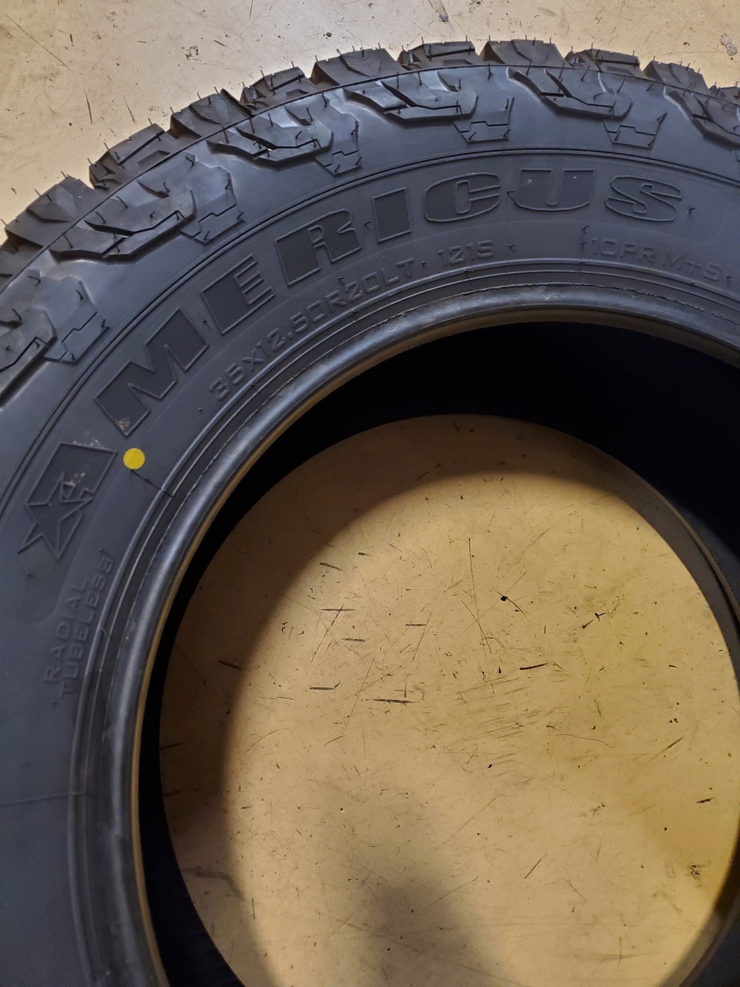 AMERICUS RUGGED A/TR BSW LT 35 12.5 20 121S 10PLY ALL TERRAIN TIRE AMD1749