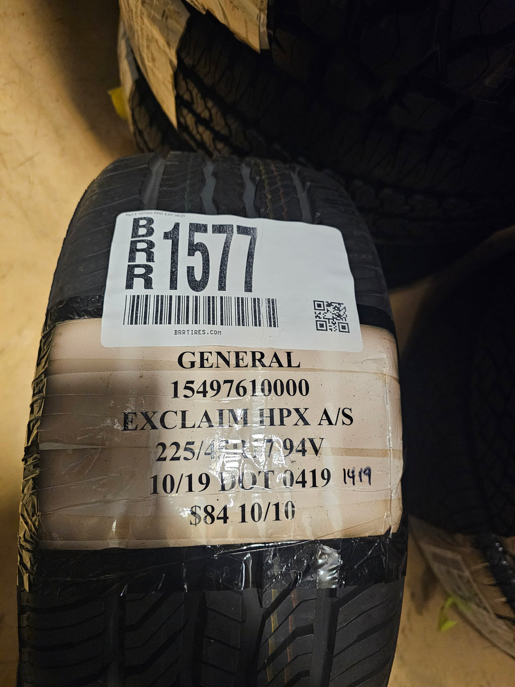 2 NOS GENERAL EXCLAIM HPX A/S P 225 45 17 94V XL ALL SEASON UHP TIRES 15497610000