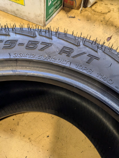 TBB TIRES TS-57 R/T BSW 33 12.5 20 114Q LRE 10PLY RUGGED TERRAIN TIRE 840156401548