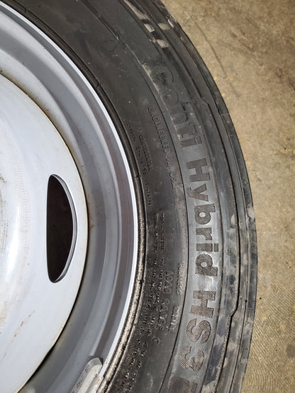 CONTINENTAL CONTI HYBRID HS3 BSW LT 225 70 19.5 128/126N 14PLY COMMERCIAL TIRE W/ WHEEL 05125850000