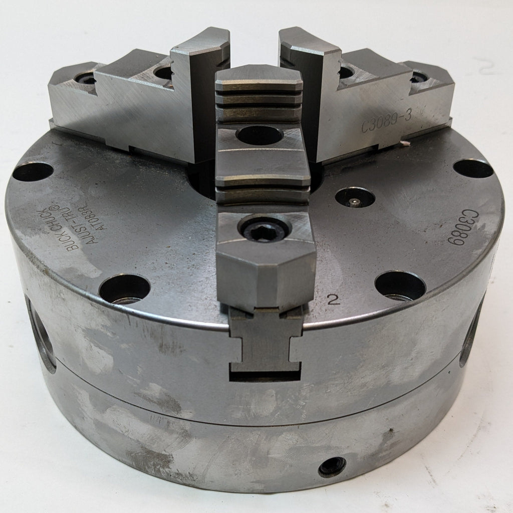 BUCK CHUCK 3 JAWS 8" DIAM SELF CENTERING MANUAL LATHE CHUCK 2,500 MAX RPM AT083R