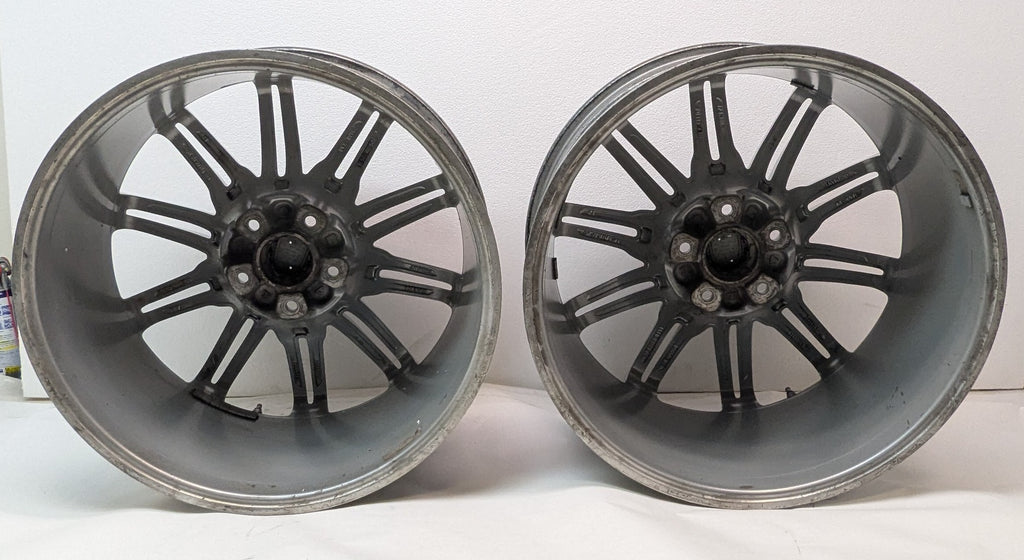 4 USED GENUINE PORSCHE CAYENNE 21X10 ET 60 5LUG SILVER WHEELS 7P5.601.025.H