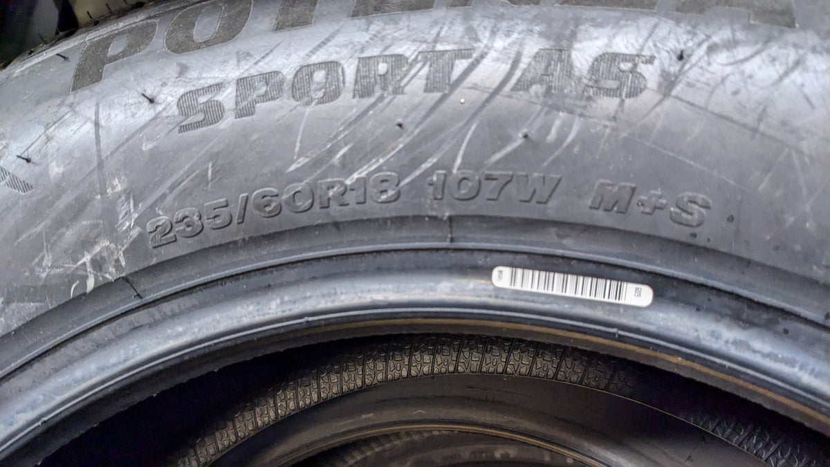 BRIDGESTONE POTENZA SPORT AS BSW P 235 60 18 107W XL UHP TIRE 013388