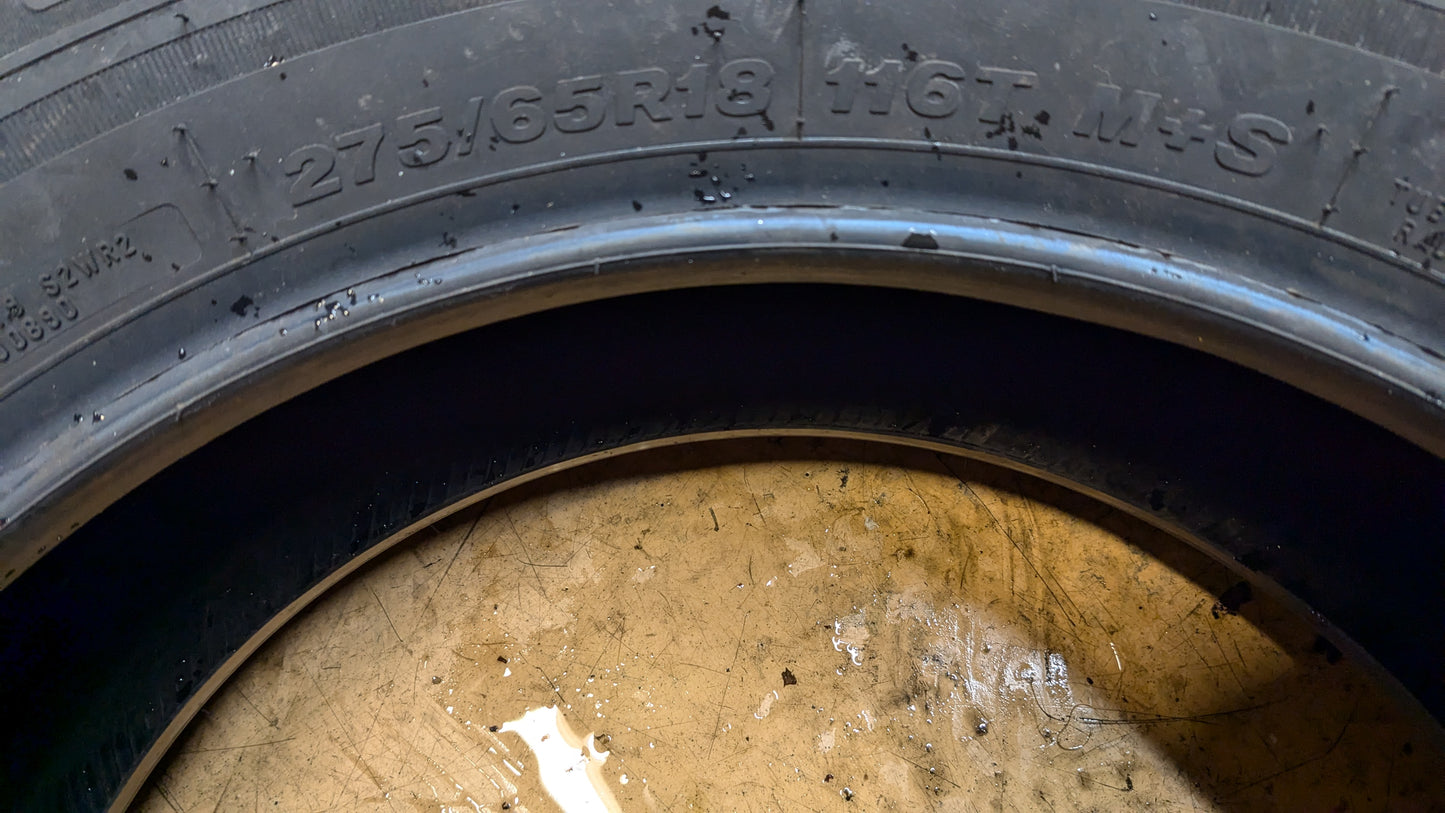 BRIDGESTONE DUELER H/T 685 BSW P 275 65 18 116T ALL SEASON TIRE 003794