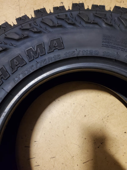 2 YOKOHAMA GEOLANDAR M/T G003 BSW LT 225 75 16 115/112Q 10PLY MUD TIRE 110133313