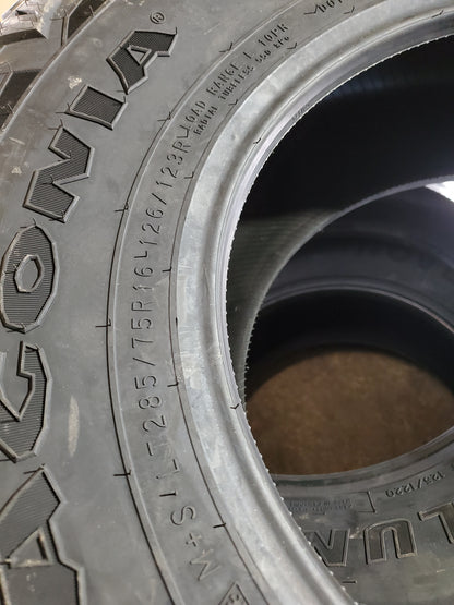 MILESTAR PATAGONIA  A/T PRO BSW LT 285 75 16 126/123R 10PLY ALL TERRAIN TIRE 22789027
