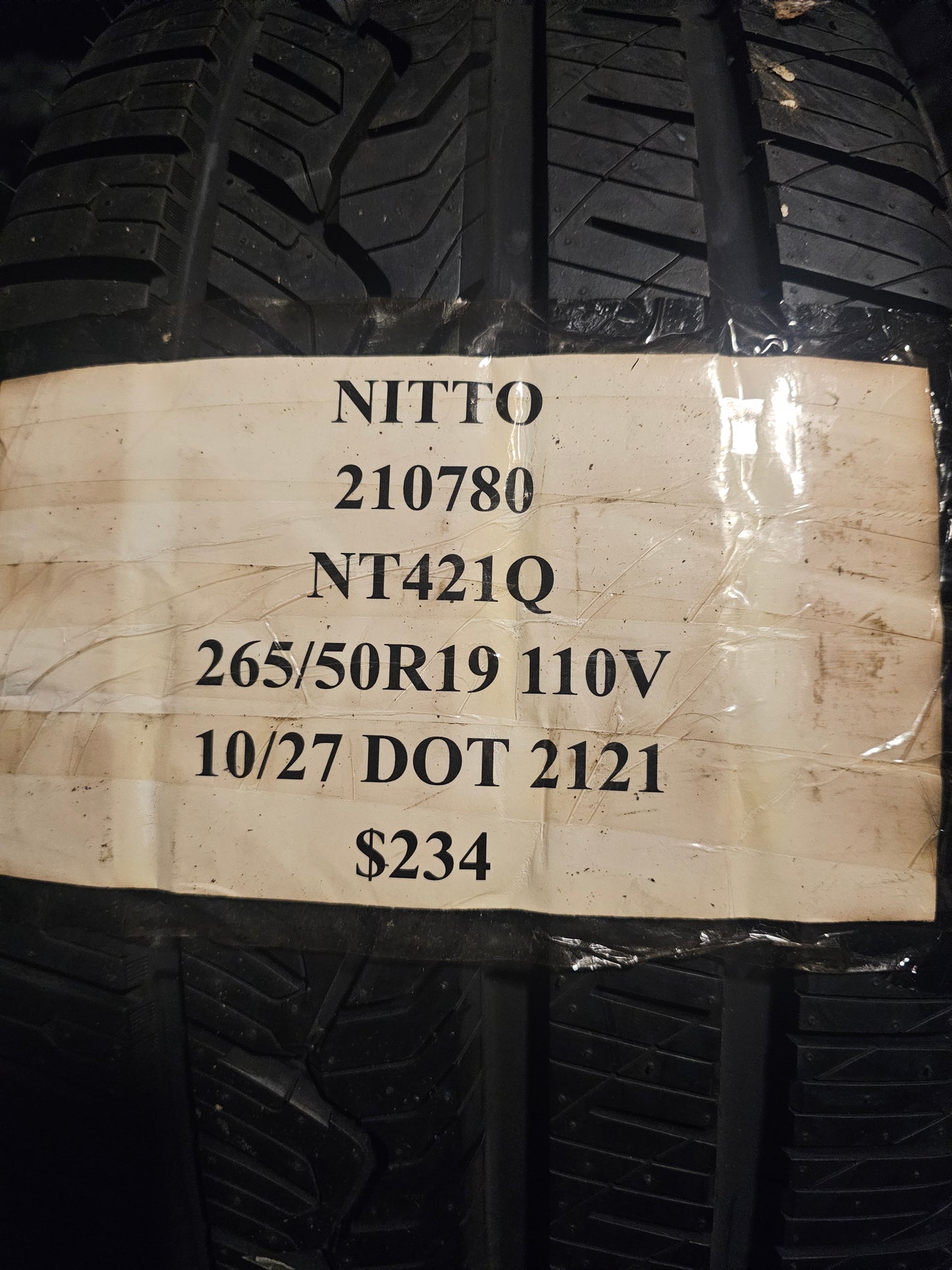 2 NITTO NT421Q P 265 50 19 110V SL ALL SEASON TIRES 210780