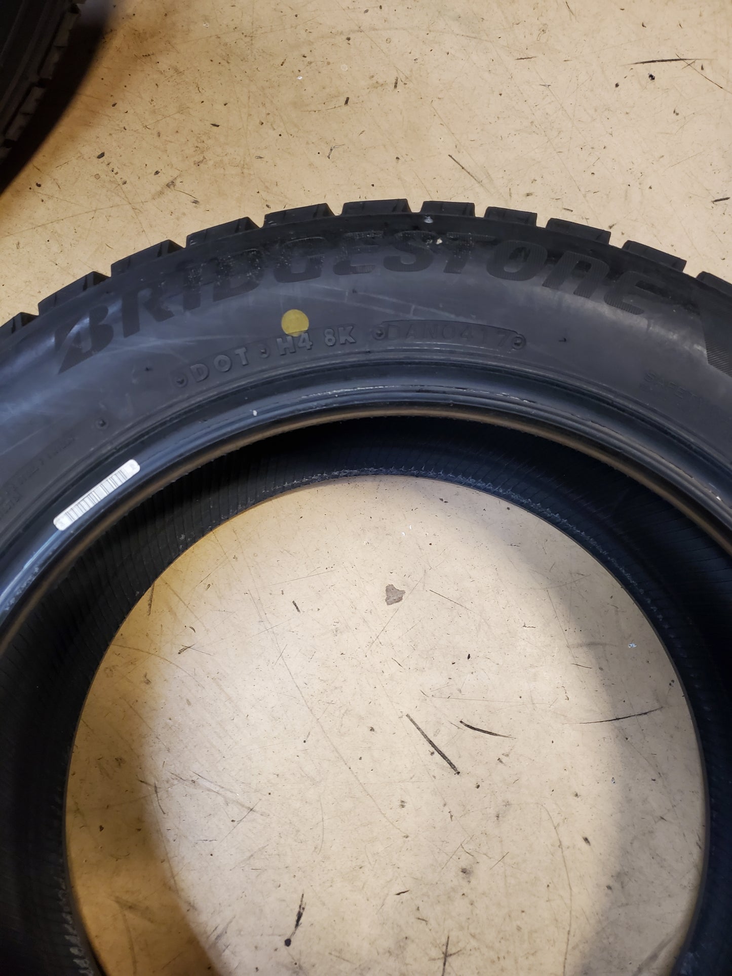 4 USED OS BRIDGESTONE BLIZZAK WS80 BSW P 205 55 16 91H WINTER TIRE 013006