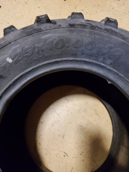 NOS GREENBALL DIRT DEVIL A/T BSW 25 10 12 6PLY ATV/UTV TIRE AR1230